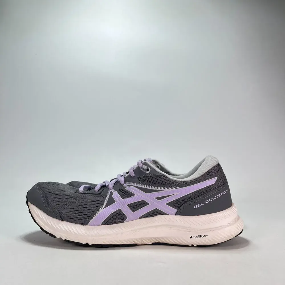 ASICS Gel-Contend 7 Gray Purple Running Shoes Sneakers 1012A911 Women's Size 10